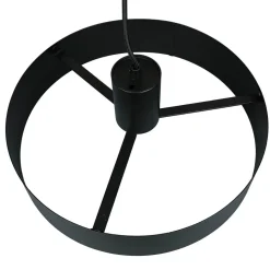 Stilvolle Pendellampe Rif Schwarz breiter Schirm