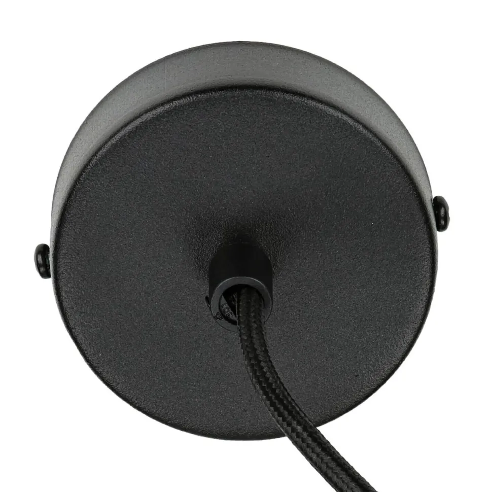 Stilvolle Pendellampe Rif Schwarz breiter Schirm