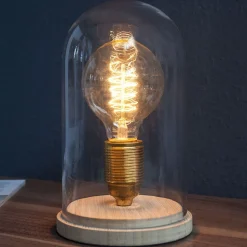 Stilvolle Tischlampe Bauhaus rund 20cm Edison Lampe