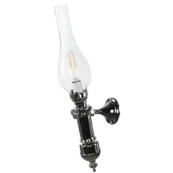 Stilvolle Wandlampe GRETA Chrom Jugendstil Bad Flur