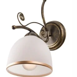 Stilvolle Wandlampe NARELLA Shabby Schwarz