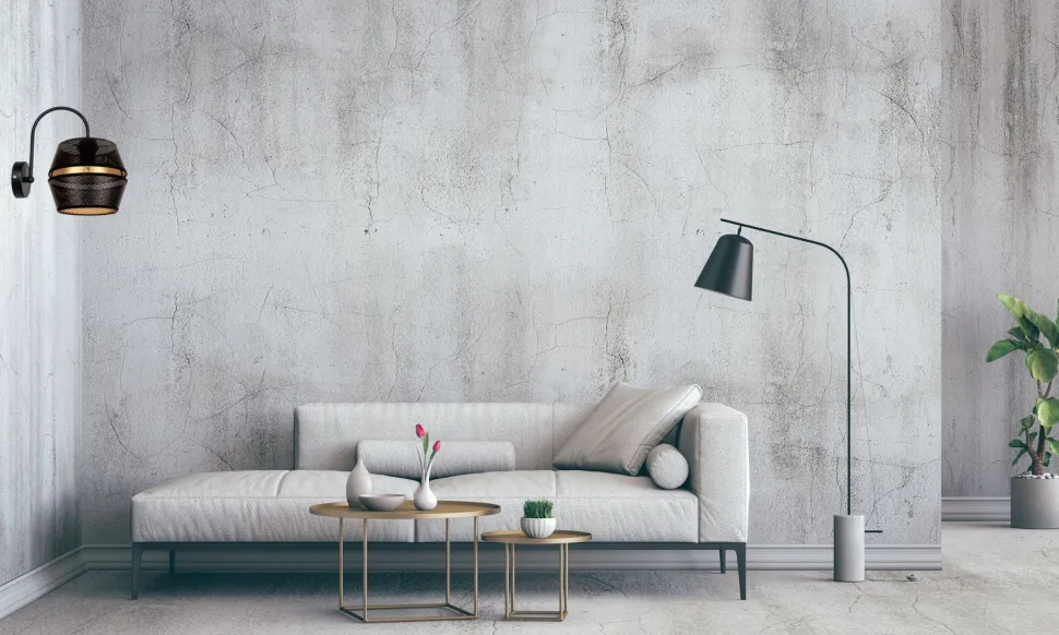 Stilvolle Wandleuchte Metall Schwarz Gold H:25 cm E27