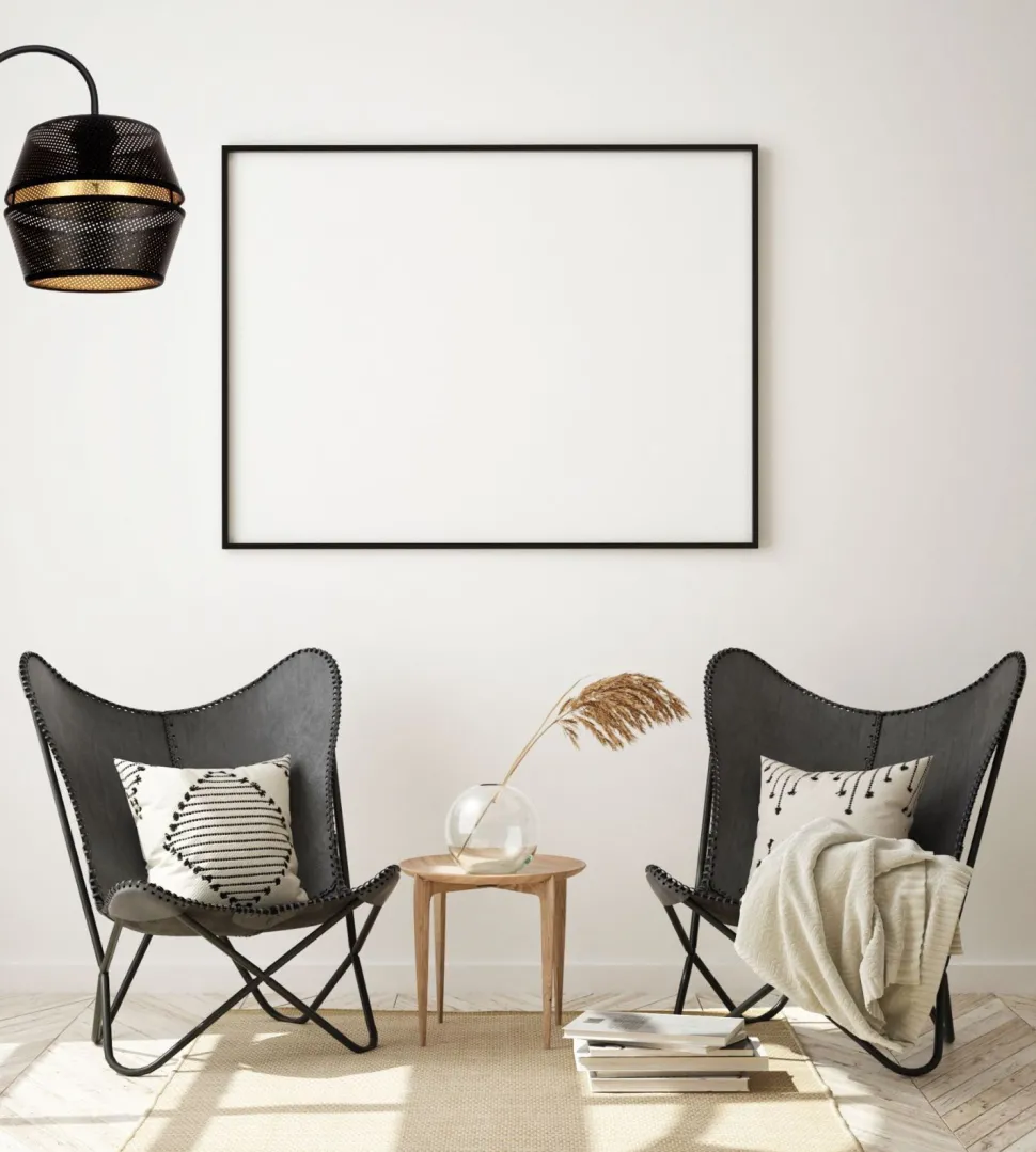 Stilvolle Wandleuchte Metall Schwarz Gold H:25 cm E27