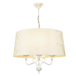 Stoff Hängeleuchte mit Barock Motiv GANARA Lampe