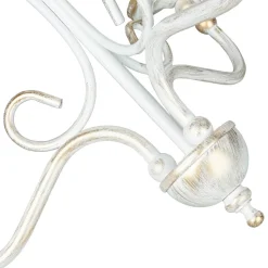 Stoff Hängeleuchte mit Barock Motiv GANARA Lampe