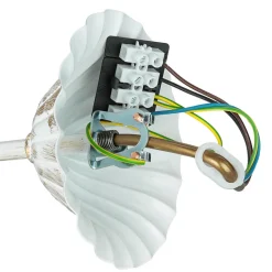 Stoff Hängeleuchte mit Barock Motiv GANARA Lampe