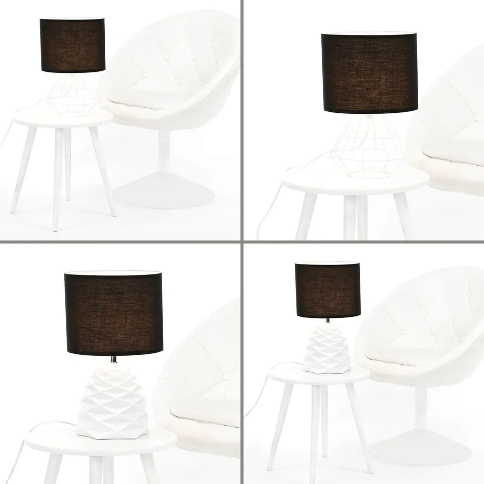 Stoff Lampenschirm mit Klettverschluss Adapter E14 E27