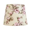 Stoff Lampenschirm Stehlampe Weiß Rosa Blumen E27