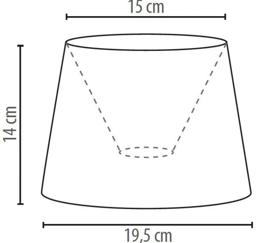 Stoff Lampenschirm Tischleuchte Ø19,5cm für E14