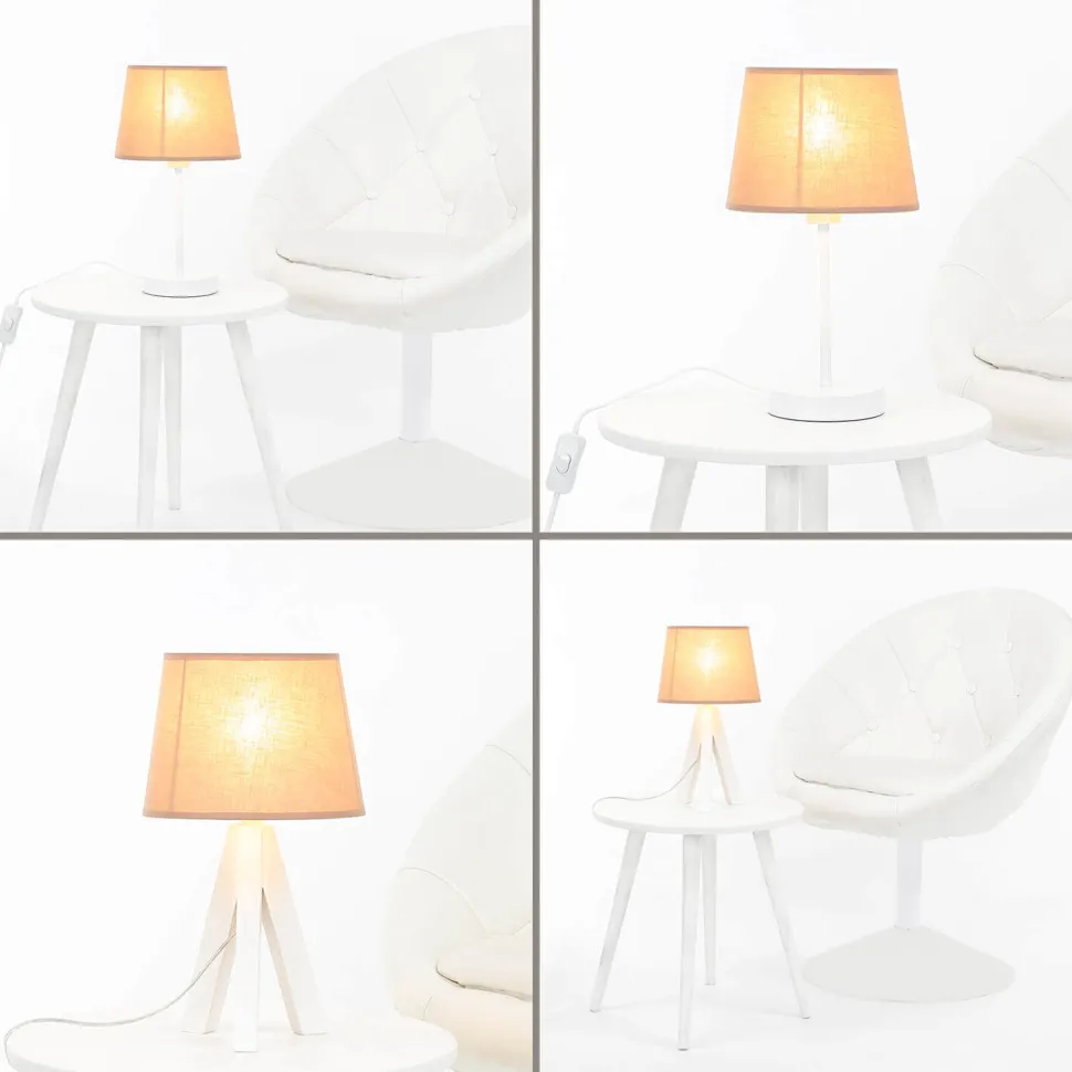 Stoff Lampenschirm Tischleuchte Ø19,5cm für E14