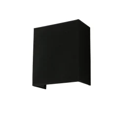 Stoff Wandleuchte Schwarz eckig E27 Loft Design ALICE