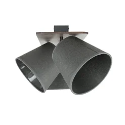 Stoffschirm Deckenleuchte AWINION in Grau 3-flmg