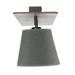 Stoffschirm Deckenleuchte AWINION in Grau 3-flmg