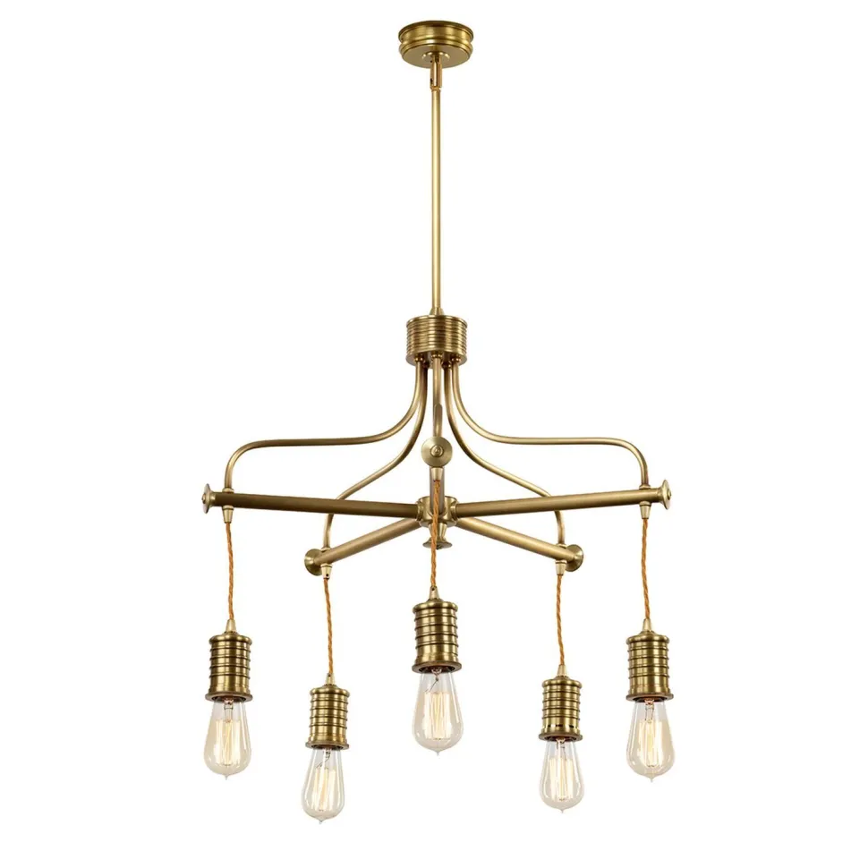 Stylische COLGAR Messing 5xE27 verstellbar Lampe