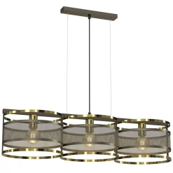 Stylische Hängelampe in Titanium Gold 92 cm lang Loft