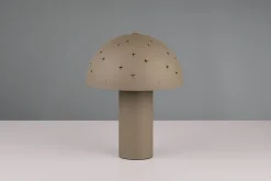 Stylische Tischlampe Taupe Metall E14 32,5 cm Sterne