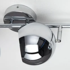 Stylischer Deckenstrahler Chrom Retro lang E14