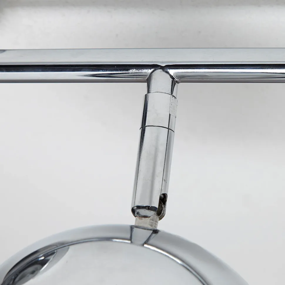 Stylischer Deckenstrahler Chrom Retro lang E14