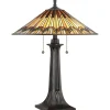 Tiffany Lampe Zugschalter 64cm hoch FARFALLA