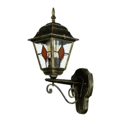 Tiffany Stil Lampe außen Gold Antik E27 SALZBURG