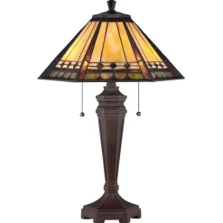 Tiffany Tischlampe Zugschalter 60cm hoch ETERNO