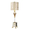 Tischlampe AMIN Blattsilber 102cm Ø23cm Bodenlampe
