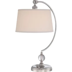 Tischlampe BOTELLA Creme Nickel H:62cm Leuchte