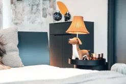 Tischlampe Braun Hund 48 cm Kinderzimmer Wohnzimmer