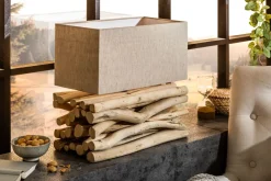 Tischlampe Design Treibholz Stoff Unikat ATHELLA