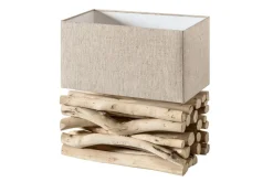 Tischlampe Design Treibholz Stoff Unikat ATHELLA