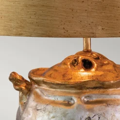 Tischlampe E27 Silber Antik Gold 61 cm hoch Klassisch