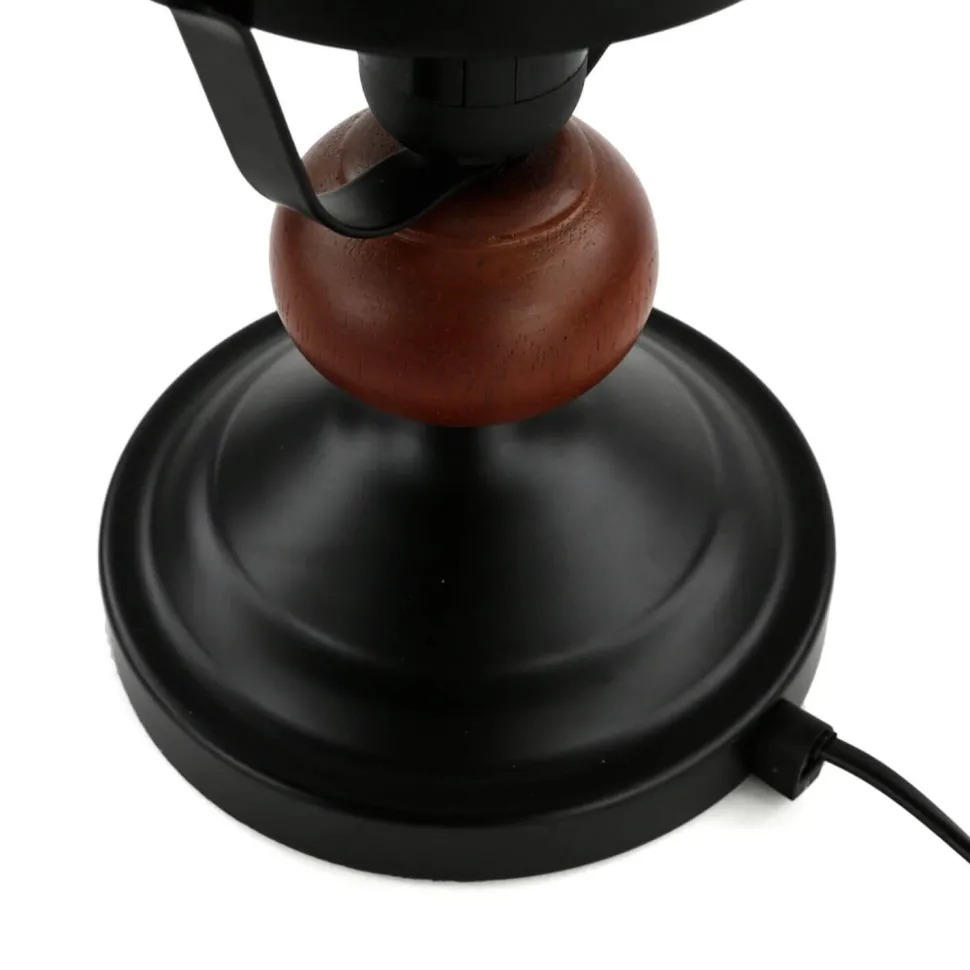 Tischlampe Echt-Holz Glas Landhausstil rustikal