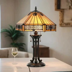 Tischlampe FARFALLA 4 H:59cm Tiffany Wohnzimmer