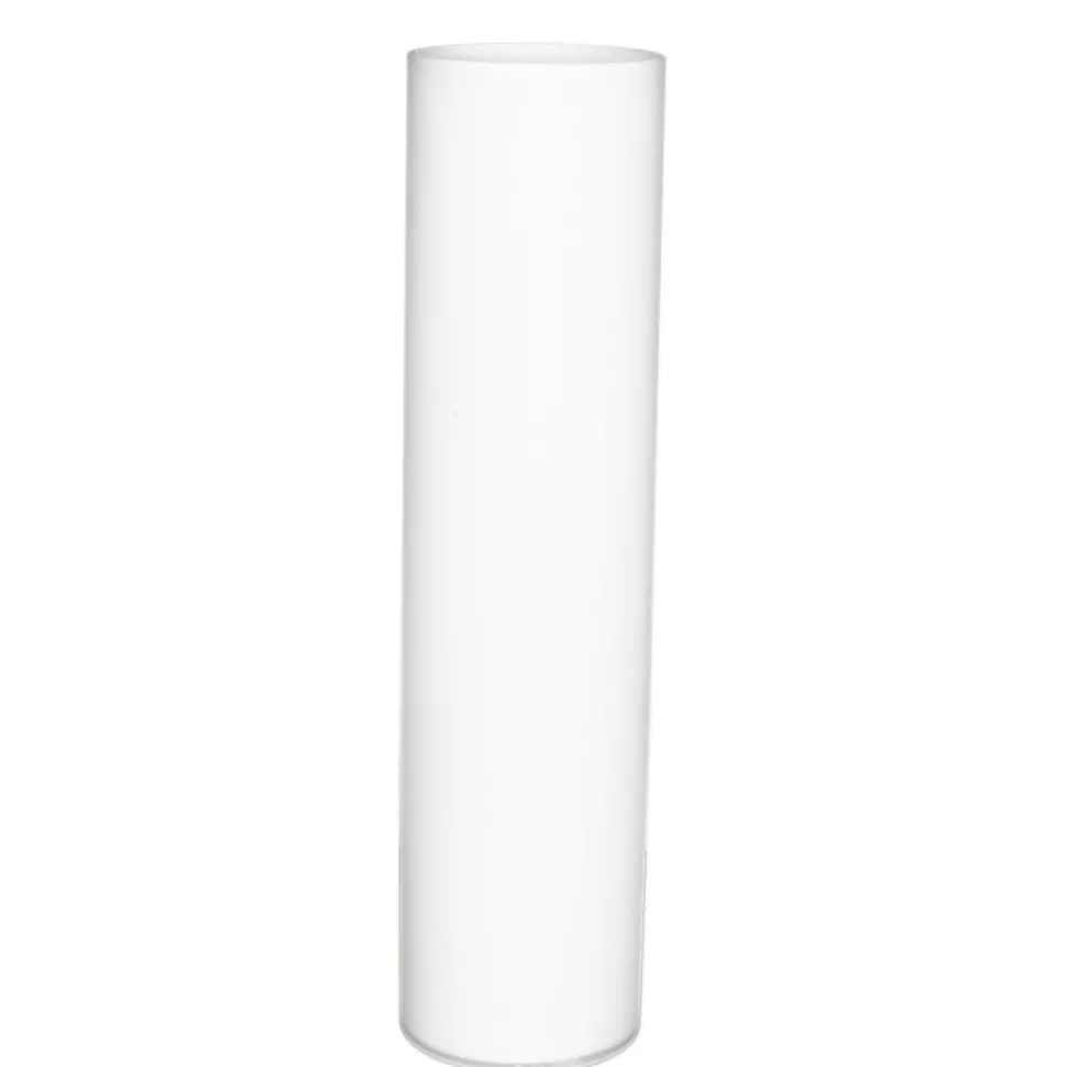 Tischlampe Glas Weiß matt 40 cm E27 Kabelschalter