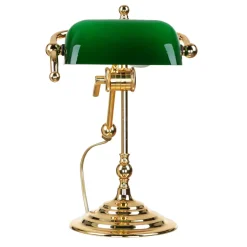 Tischlampe Gold 24K Echt-Messing Jugendstil