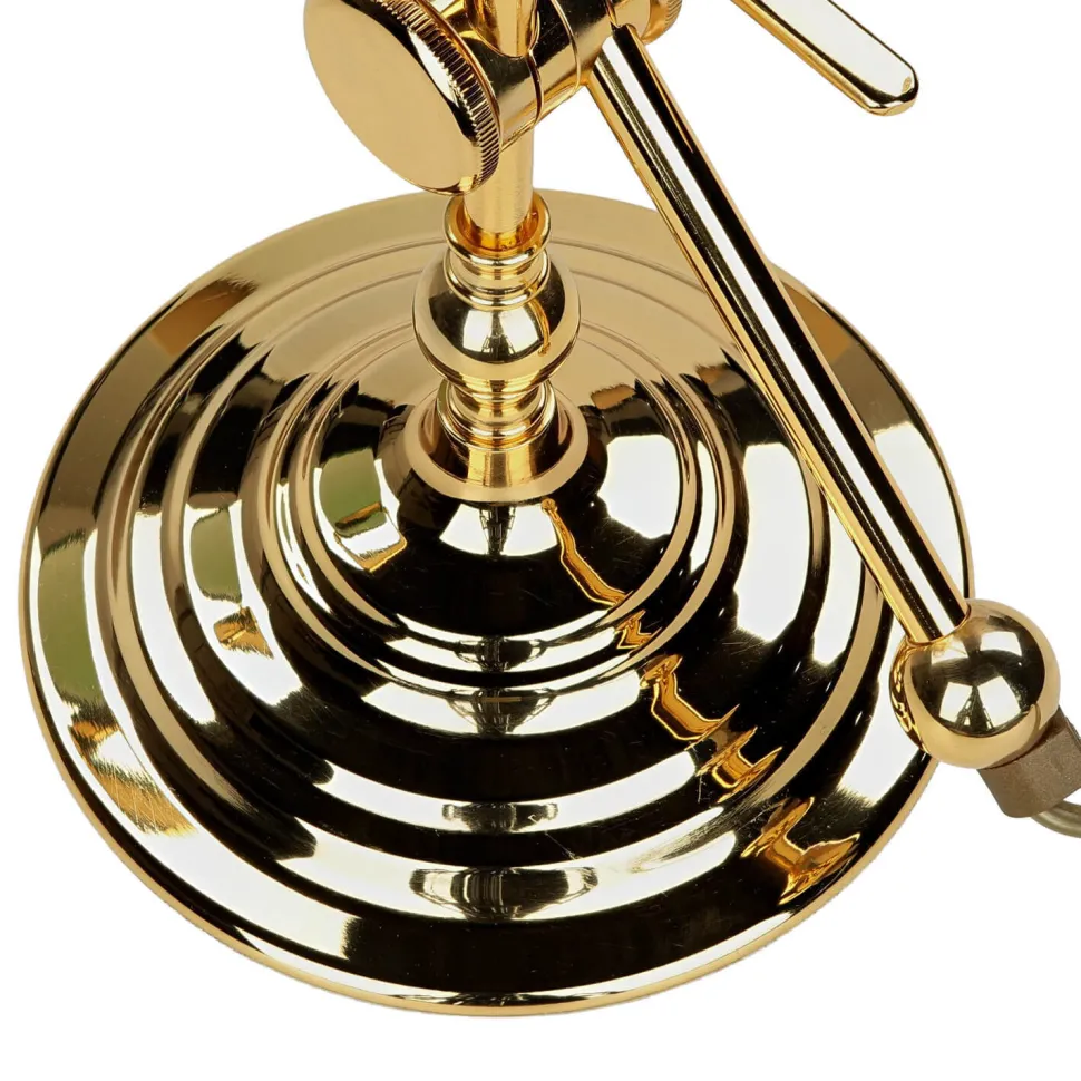 Tischlampe Gold 24K Echt-Messing Jugendstil