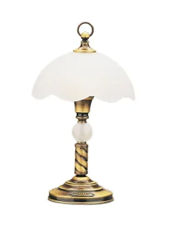 Tischlampe in Messing Glas 40cm TOBSYN Leuchte