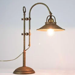 Tischlampe Messing in Antik Bronze
