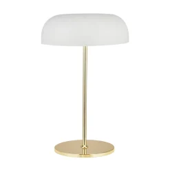 Tischlampe Messing Weiß 2x E14 Metall 40 cm hoch