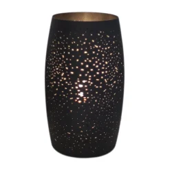 Tischlampe Metall 26 cm hoch Schwarz E27 dekorativ GITTE