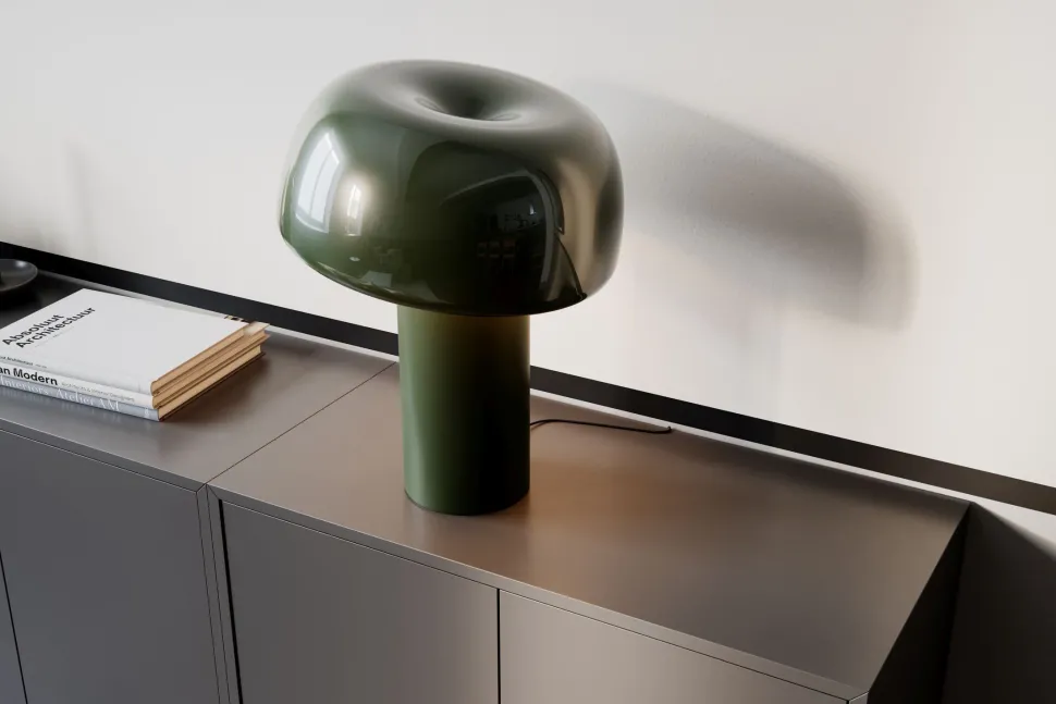 Tischlampe Metall E27 41 cm hoch Grün Retro kippbar