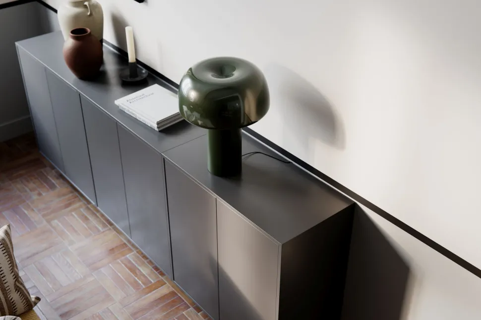 Tischlampe Metall E27 41 cm hoch Grün Retro kippbar