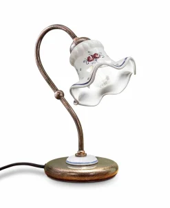 Tischlampe Metall Keramik 15 cm breit 28,5 cm hoch E14