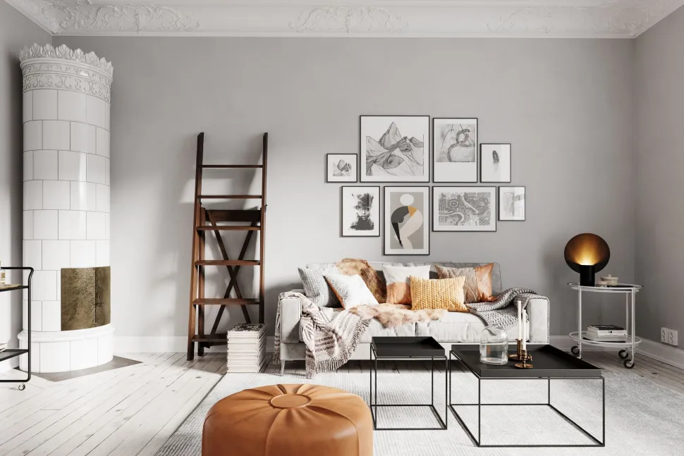 Tischlampe Metall Schwarz 50 cm für E27 dekorativ