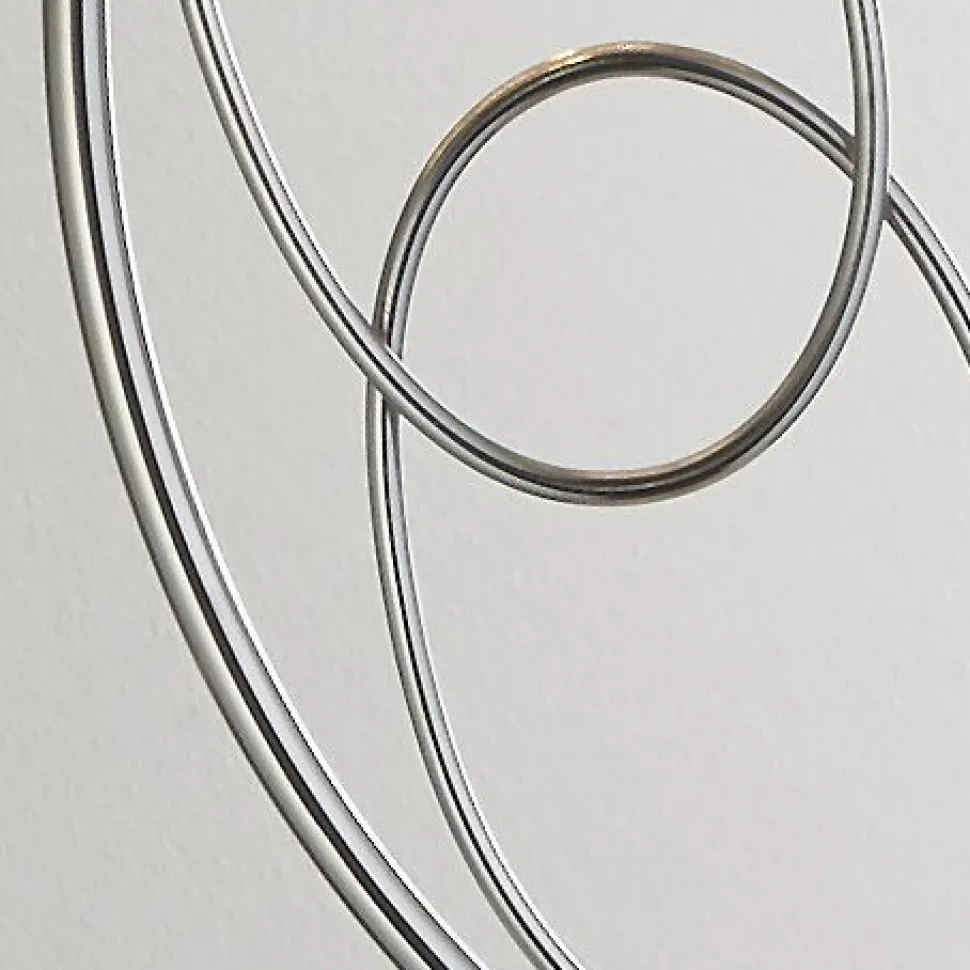 Tischlampe Metall Stoff 53 cm in Chrom Silber E27