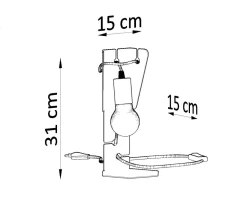 Tischlampe Metall Weiß 31 cm klein Modern dekorativ E27