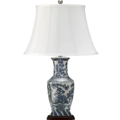 Tischlampe MOVILA 76 cm hoch Stoffschirm Premium