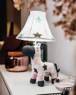 Tischlampe Pferd Weiß Rosa Blau 47cm Kinder Erwachsene