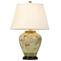 Tischlampe Porzellan rund 62 cm Klassisch elegant