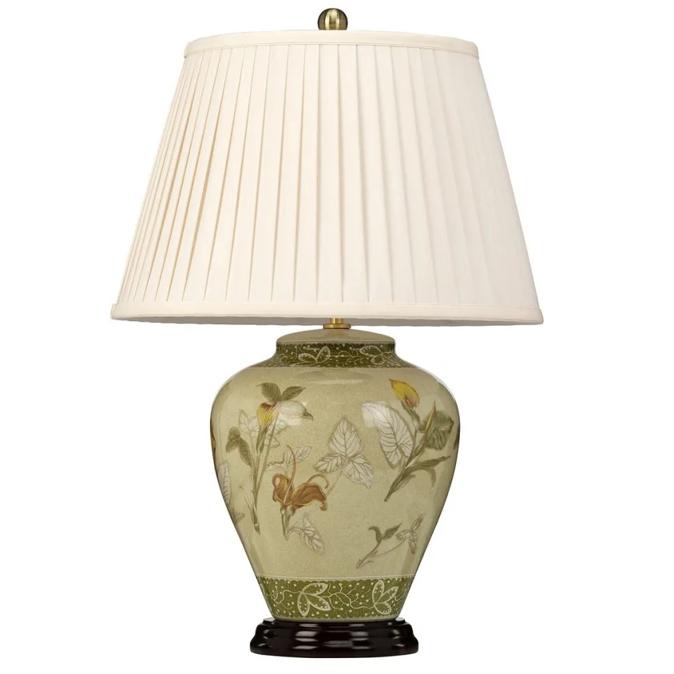 Tischlampe Porzellan rund 62 cm Klassisch elegant